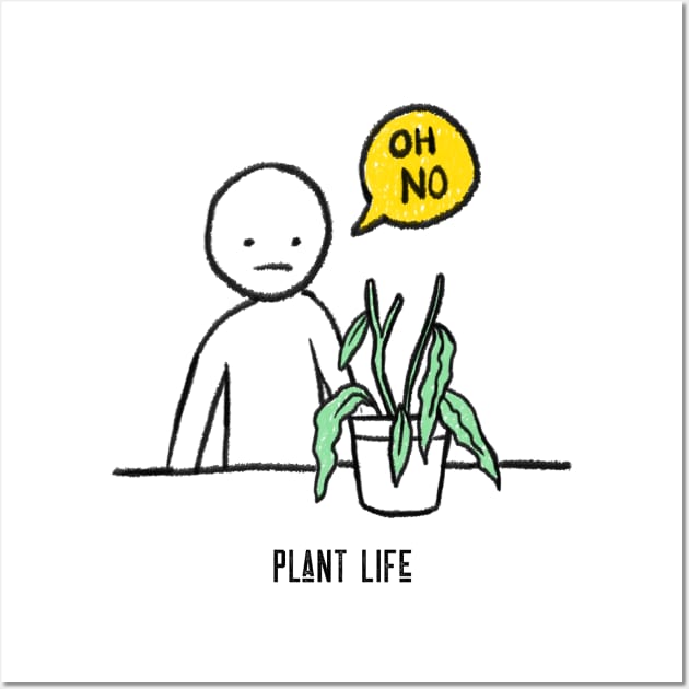 Plant Life Funny Simple Cartoon Wall Art by Always Growing Boutique